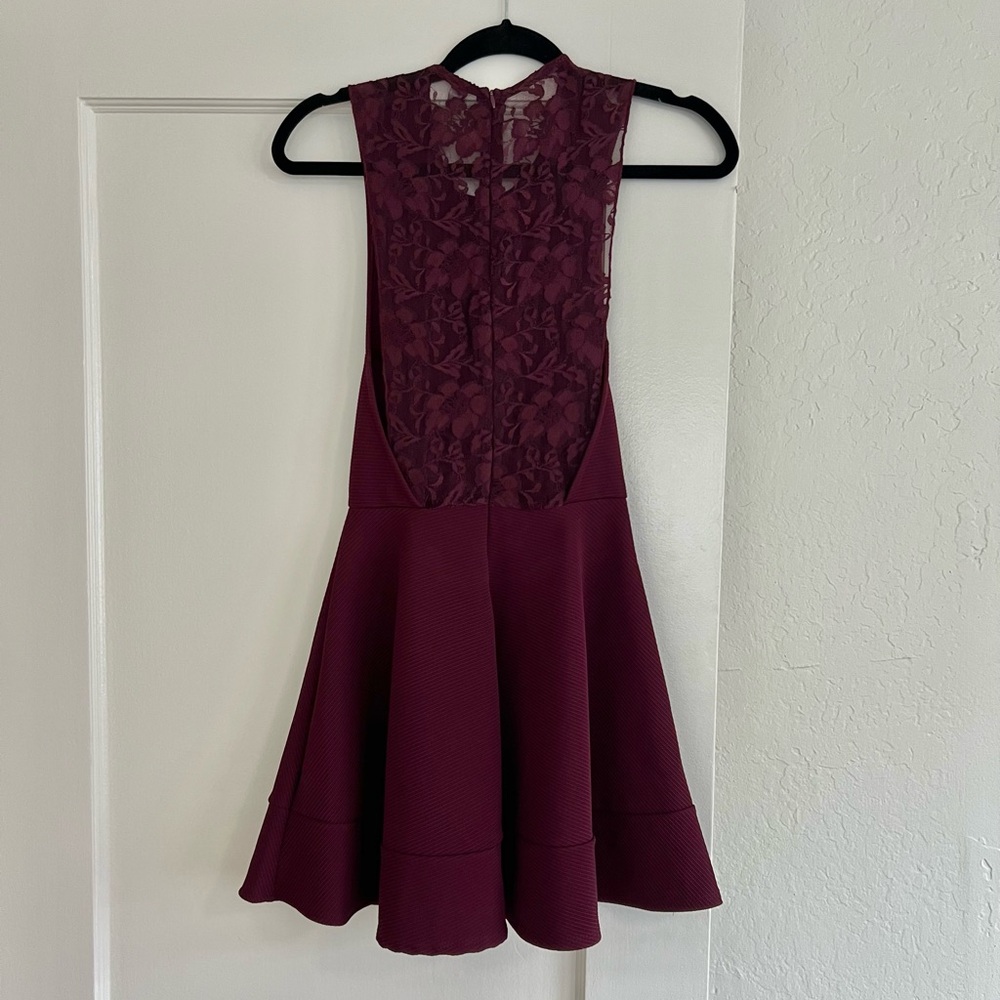 Burgundy dress